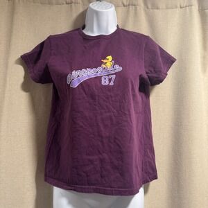 VTG Y2K Aeropostale Purple Graphic T Shirt Duck 87 Logo Size M